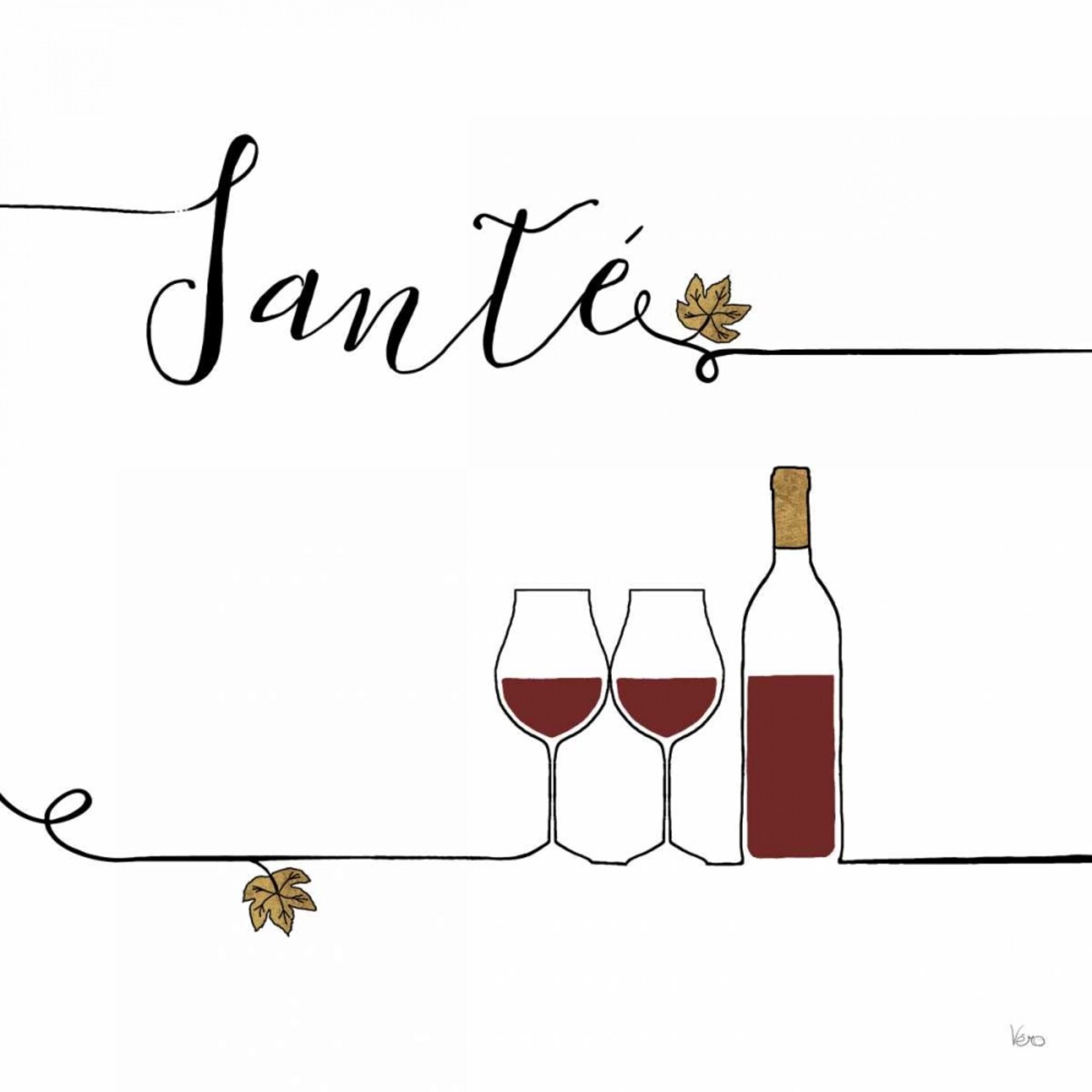 Underlined Wine VI Poster Print by Veronique Charron - Item # VARPDX33708